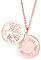 Gravado Mondgold Kette aus Roségold Edelstahl mit Kreis und Lebensbaum, Personalisiert mit Namen, inkl. Geschenkbox, Damen Schmuck, Länge ca. 55 cm