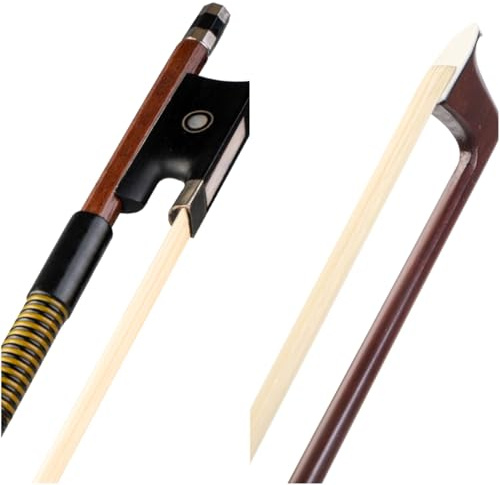 4/4 Violine Bogen aus Brasilholz mit Holzstab Rosshaar Ebenholz Frog mit Perlauge und Perlenschieber Gloden Wicklung