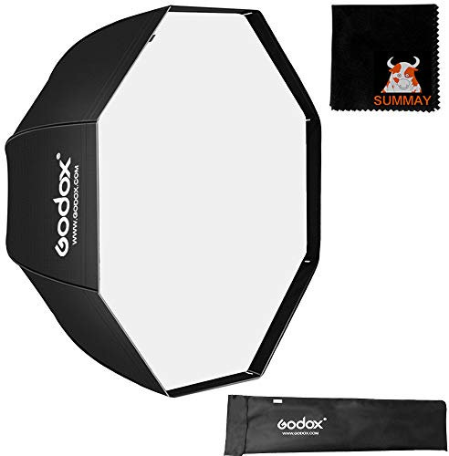 Godox 32 Zoll / 80cm Achteckige Softbox - Portabler Reflektor Schirm für Speedlite Studio Blitz Monolight Kamerablitz Blitzgerät Portrait - Mit Tragetasche