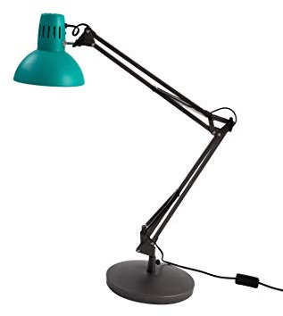 Alba – Lampe de Bureau – Lampe Architecte – Base Lestée – Livrée avec Pince – Lampe Design – Bras Articulés et Tête Orientable – Vert et Noir, ARCHICOLOR V1