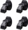 Azarxis 25mm Schwarz Nylon Gurtband mit Verstellbare Schnallen, Einstellbare und rutschfeste Gepäckgurt Koffergurt zum Sicheren Verschließen 4 Stück