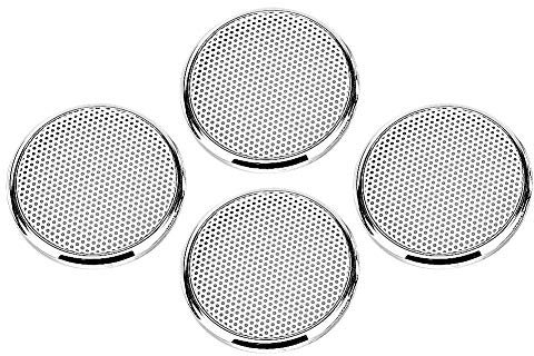 EBTOOLS Lautsprecherabdeckung Weiß-Auto Lautsprechergitter, 4X 1 Zoll Audio Lautsprecher Gitter Grill Lautsprechergitter Metall