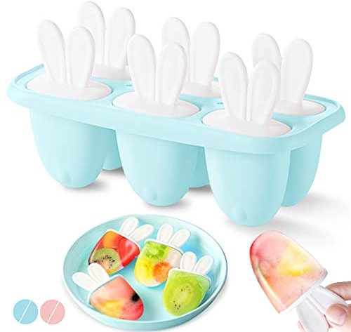 Eisformen, Eisformen EIS am Stiel Mini, 6 EIS am Stiel Formen Wiederverwendbar, Popsicle Formen Set, EIS Selber Machen Formen für Kinder