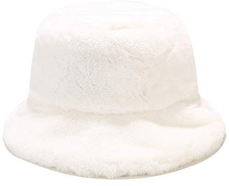 Umeepar Kunstpelz Fischerhut Flauschige Warme Hut Wintermütze for Damen (Weiß)