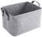 LITLANDSTAR felt storage basket, faltbar filz aufbewahrungsbox für Regal,Wäsche,Schrank,Spielzeug oder Toilettenpapier, 33 * 20 * 23cm,hellgrau