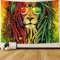 Simsant Rasta Rastafarian Tapestry Lion Head Bob Tapestry Wall Hanging Backdrop for Living Room Bedroom Dorm Psychedelic Decor Tapestry (90x84)