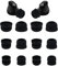 ALXCD Double Flange Eartips Compatible with Beats Studio Buds, S/M/L Sizes 6 Pairs Double Flange Earbud Tips Ear Tips, Compatible with Beats Studio Buds, Black SML