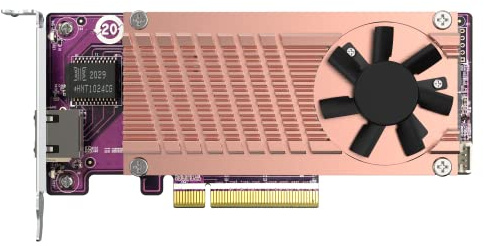 QNAP QM2-2P10G1TB 2 SSD PCIe Gen3 NVMe y 1 Tarjeta de expansión de Puerto de 10GbE (10G/5G/2.5G/1G/100M) para Mejorar el Rendimiento