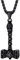 Bestyle Collier Viking Pendentif Marteau de Thor Manche Tête de Loup Acier Inoxydable 56cm Noir