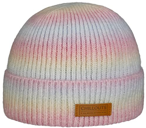 CHILLOUTS Rainbow Beanie Strickmütze Umschlagmütze Wintermütze Damen - mit Umschlag, Futter Winter Herbst-Winter