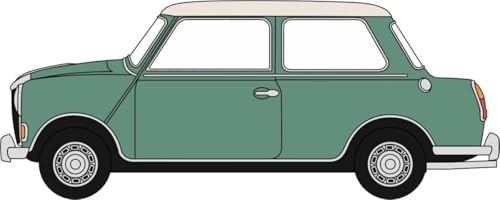 Oxford Diecast 76RE003 Riley Elf Cumberland Green/Old Englsh White