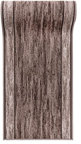Mazovia Läufer Flur 67x400cm Anthrazit Grau Klassisch 90er-Retro Weich | Teppichläufer für Küche Waschküche Schlafzimmer Rutschfest Wetterfest Pflegeleicht Gummiunterseite Kurzflor Verkauf pro Meter