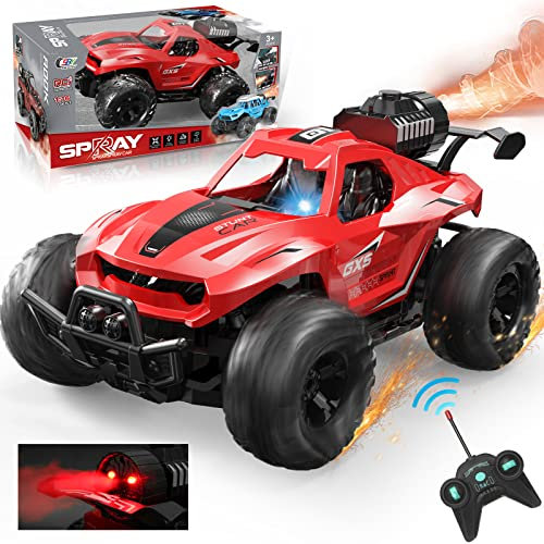 VATOS Ferngesteuertes Auto, 1:16 Skala RC Monster Truck mit Spray Nebel LED Lichter, Spielzeugfahrzeug für Jungen Mädchen,Elektrische Spielzeugautos Alter 3 4 5 6 Jahre alte Kinder