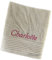Schnoschi Handtuch mit Namen oder Wunschtext Bestickt, personalisiertes Duschtuch, individuelles Badetuch, Saunatuch oder Gästehandtuch mit Initialen, 100% Baumwolle, 50 x 100 cm Creme