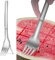 2 in 1 Watermelon Slicer & Cutter-Stainless Steel Fruit Cutting Fork Melon Cube Cutting Tool for Kitchen Gadget