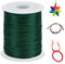 LEREATI Nylonschnur 2mm x 100m Nylonfaden Nylon Perlenschnur Satinkordel, Makramee Schnur Nylonschnur für Armbänder Perlen Auffädeln Halskette Schmuckherstellung DIY Handwerk (Dunkelgrün)