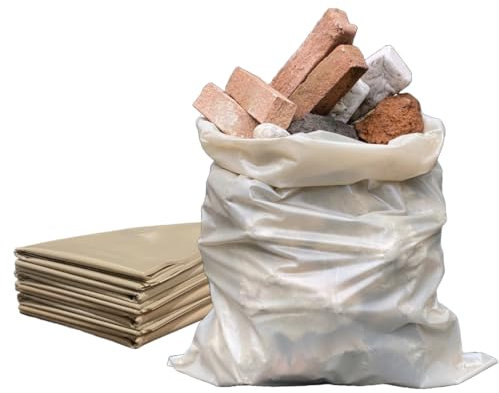 Maya Home & Garden - 20 Sacchetti per Calcinacci Edilizia 40x70 centimetri, Resistenti Sacchetti di Plastica per Macerie, Segatura, Detriti e Rifiuti Edili, Sacchi Robusti e Versatili (20)