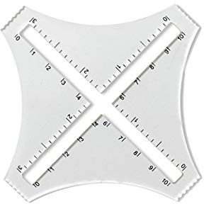 SENRN Knitting Gauge Measuring Tool - Zipper Ruler für Wolle - Einstückig aus Kunststoff - Messgerät für Stricken und Häkeln