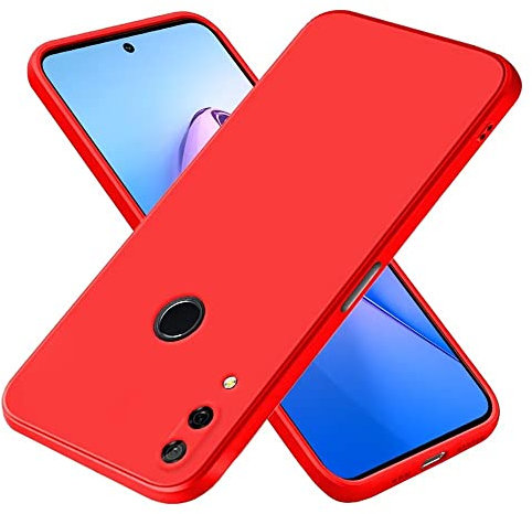 EASSGU Custodia per HUAWEI P Smart Z (6.59 Inches), Cover Morbida in Silicone TPU - Rosso Cina