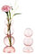 Hewory Petits Vases en Verre à Bulles - Décoration de Table Rose - Vases Esthétiques Ronds - Pour Salon, Mariage, Chambre