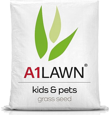 A1 Lawn, Kids and Pets Grass Seed - Hard Wearing & Durable, Fast Establishment, DEFRA Certified, 20kg