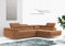 MKS MEBLE Ecksofa Orange Wohnzimmer - Wohnlandschaft - Schlafsofa mit Bettkasten - Ecksofa mit Schlaffunktion - Wohnzimmer L Couch - Polstersofa mit Bettkasten - Gustaw - Orange - Rechts