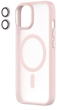 Qdos Coque HYBRID Soft SNAP (MAGSAFE) Rose + Camera Lens iPhone 15