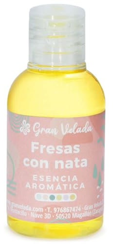Esencia aromática Fresas con Nata| Fragancia intensa a frutas rojas y dulces, ideal para perfumes, jabones y velas artesanales. | 50 ml