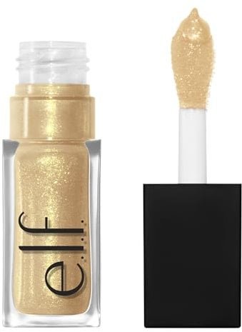 e.l.f. Glow Reviver Lip Oil Glimmer, Nourishing Tinted Lip Oil For A High-Shine Finish, Infused With Jojoba Oil, Vegan & Cruelty-Free, Citrine Gleam