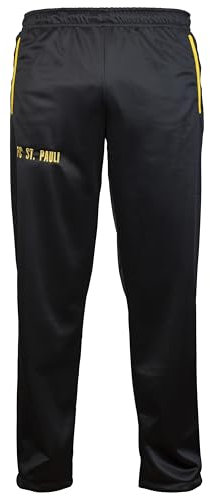 St. Pauli Herren Punk Ultras Trainingshose Retro Vintage Fußball Gym Schwarz, Schwarz , M
