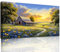hyidecorart Kühe auf der Weide Wandbilder Wohnzimmer 50x100 cm, Leinwand Bild Natur Landschaft, Modern Wanddeko Aesthetic Schlafzimmer Badezimmer Büro Zimmer Esszimmer Flur Küche