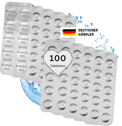 100 Test-Tabletten pH-Wert Phenol Red Rapid für Schütteltester