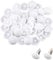 100PCS White Screw Cover Caps, Cross Head Screw Caps White, Decorative Screw Covers White, Snap-In Cover Caps Fit Phillips Screw, Plastic Screw Covers for Furniture, Wardrobe
