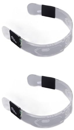 Beufee 2 Stück LED-Brille, leuchtende Brille, bunte LED-Leuchtbrille mit 4 Blinkmodi, 7 einstellbare Farben, Cyberpunk-Brille für Cosplay-Party