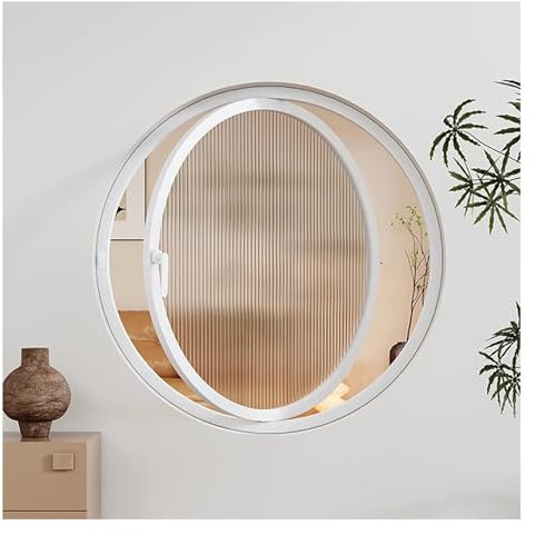 Ventanas Batientes Ventana Redonda De Aleación De Aluminio, Ventana De Cobertizo Giratoria De 360°, Ventanas De Casa Móvil, Ático, Baño, Sala De Estar, Ventanas Ventiladas Decorativas, Con Manija De B