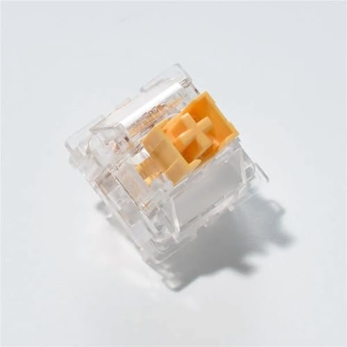 ExotiCore Outemu Silent Peach V3 RGB Switch, Transparenter Vorgeschmierter Leiser Linearer Schalter für Mechanische Tastaturen(110PCS)