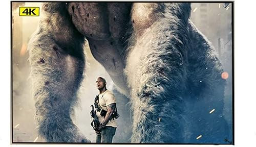 Projector Screen Projection Screen, Projector Curtain, Ambient Light Rejecting ALR 80 90 100 120 133 Inch Fixed Thin Frame Projector Screen for Home Theater Projection(84 inch)