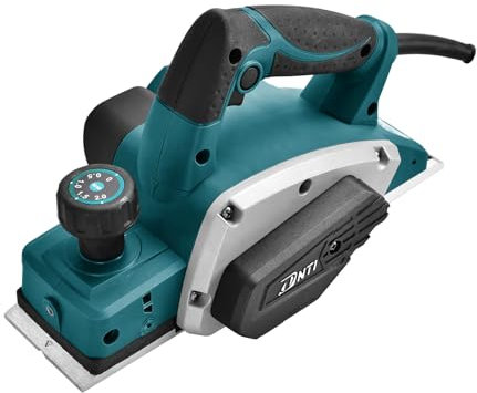 DNTI Rabot électrique 620 W, largeur de rabot 82 mm, raboteuse bois 16000 tr/min, raboteuse electrique profondeur de rabotage 2 mm, 230 V Idéal pour le bricolage et le travail du bois 58215B