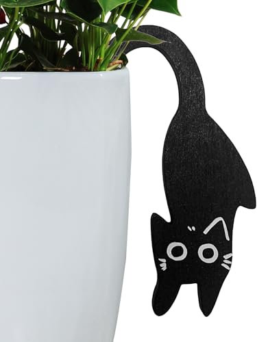 Zegaqae Cat Plant Pot Hanger, Tiny Animal Vase Hugger, Cat Figure Flower Pot Decoration for Home Garden Flowerpot Fence Balcony Patio Lawn Yard Ornaments