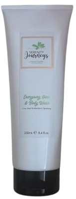 Serenity Journeys Energising Hair & Body Wash. Lime, Basil & Mandarin Opulence 250ml. Vegan
