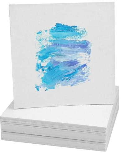 16 Stück Leinwände Zum Bemalen,15 x 15 cm Leinwand Set,2,5 mm Dick Kleine Leinwand Zum Bemalen,Einfach Zu Färben Pappe und Baumwolle Malkarton,Leinwände für Professionelle Künstler,Studenten,Anfänger