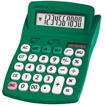 Lexibook, FRUITIES, Tischrechner, grün, C210BLXB | Neigbares Display, 10 Stellen, Grund- & erweiterte Funktionen, große Tasten