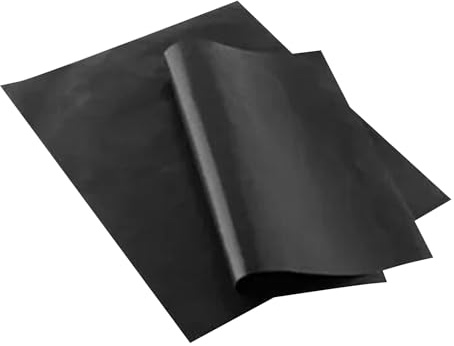 2Pcs Oven Liners for Bottom of Oven, 40x50cm Non-Stick Reusable Oven Liner | Suitable for Gas Electric and Fan Assisted Ovens, Black Oven Liners for Baking and Roasting