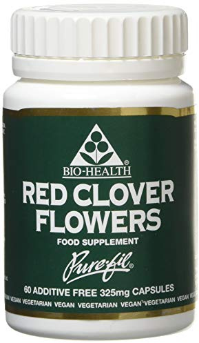 Bio-Health Red Clover 325mg, Menopause Support Herbal, 60 Capsules | Relief for Menopausal Symptoms, Supports Bone and Cardiovascular Health, Natural Herbal Formula, Additive Free