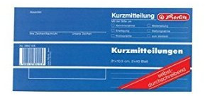 Herlitz Kurzmitteilung, 210 x 105 mm, 50 Blatt