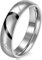 JewelryWe Schmuck Partnerringe, Freundschaftsringe, Edelstahl, Herz, Herren-Ring, Schwarz Silber, Größe 59 - mit Geschenk Tüte