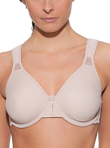 Selene, Reggiseno Contenitivo Donna con Spalline Larghe Comfort e Ferretto, Senza Imbottitura, Collezione Lorea, Colore Terra, Taglia 3D