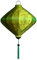 Vietnamesische Seide Lampion Diamant Grün by Lampionsenzo