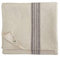 Linen & Cotton Luxus Vintage Shabby Chic Rustikal Tischdecke Provence -100% Leinen, Beige Natur Schwarz (136 x 136 cm) Tischtuch Stoff Tischwäsche Quadratisch für Haus Home Küche Dekoration Wohnzimmer
