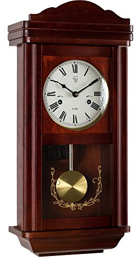 Maxstore STILISTA Retro Regulator Wanduhr THESEUS, 58 cm x 27,5 cm x 12,5 cm